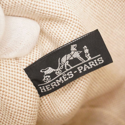 Hermes Tote Bag New Fourre Tout Cabas Canvas Beige Silver Hardware Ladies