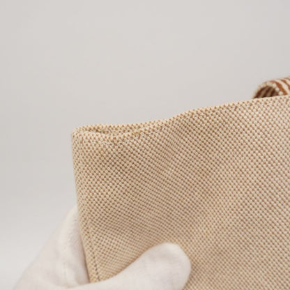 Hermes Tote Bag New Fourre Tout Cabas Canvas Beige Silver Hardware Ladies