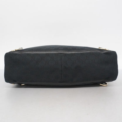 Gucci Tote Bag GG Canvas Abby 141472 Canvas Black Gold Hardware Women's