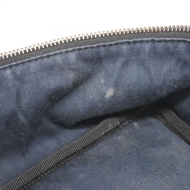 Gucci Pouch GG Canvas 106646 Canvas Black Gold Hardware Women's