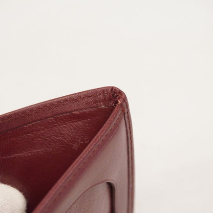 Cartier Billfold Must Leather Bordeaux Gold Hardware Men Women Unisex