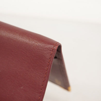 Cartier Billfold Must Leather Bordeaux Gold Hardware Men Women Unisex