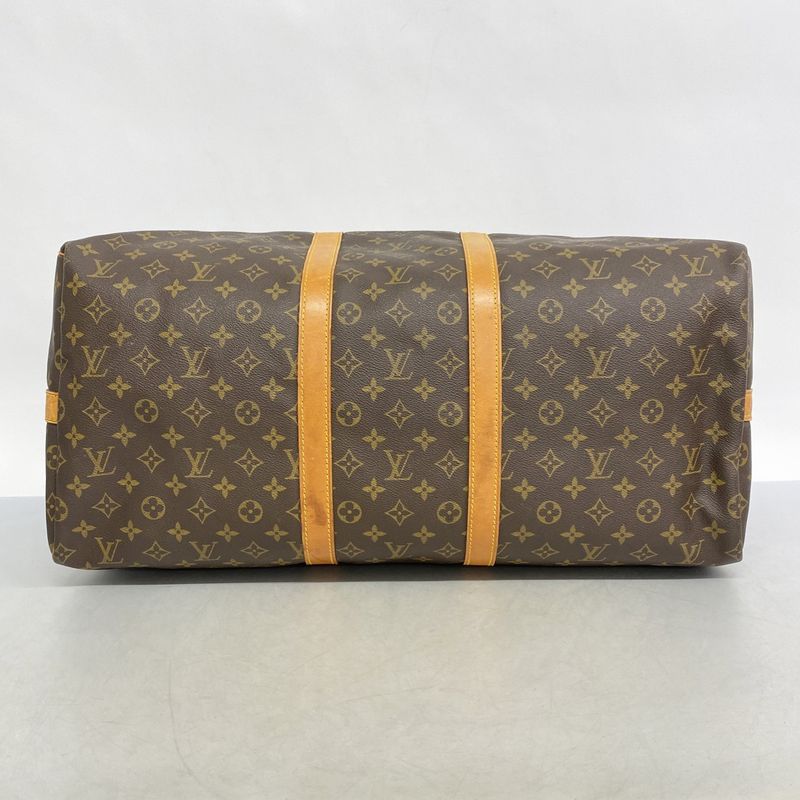 Louis Vuitton Boston Bag Monogram Keepall Bandoliere 55 M41414 Brown Men Women