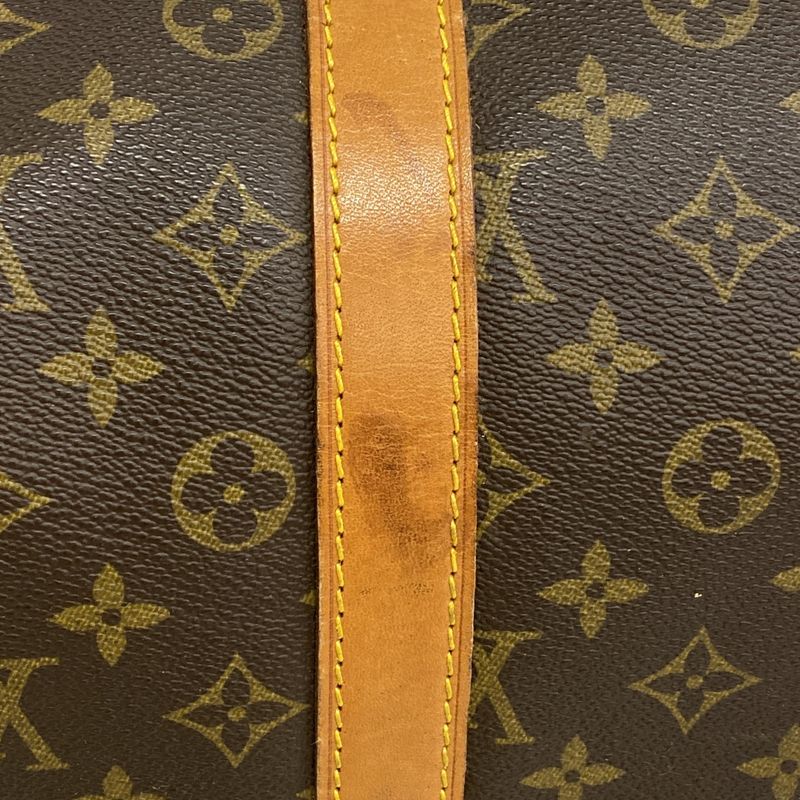 Louis Vuitton Boston Bag Monogram Keepall Bandoliere 55 M41414 Brown Men Women