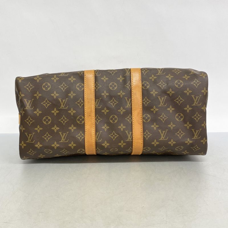 Louis Vuitton Boston Bag Monogram Keepall Bandoliere 45 M41418 Brown Men Women