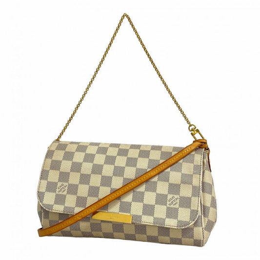 Louis Vuitton Handbag Damier Azure Favorite MM N41275 White 2way Bag Ladies