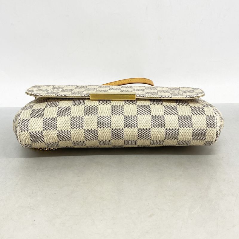 Louis Vuitton Handbag Damier Azure Favorite MM N41275 White 2way Bag Ladies