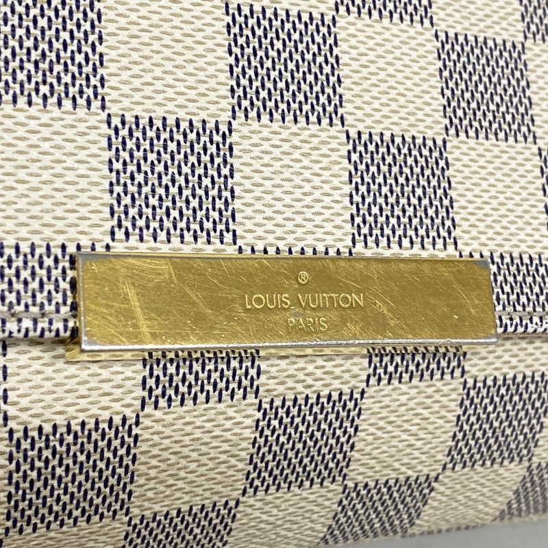 Louis Vuitton Handbag Damier Azure Favorite MM N41275 White 2way Bag Ladies
