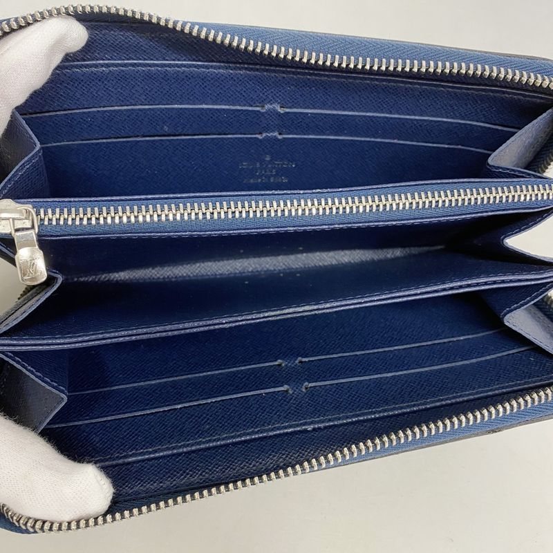 Louis Vuitton Long Wallet Epi Zippy Wallet M61873 Andigo Blue Men's Women's