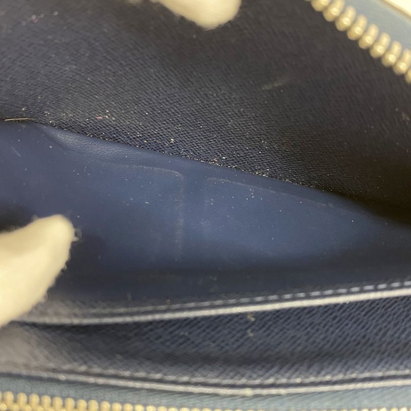 Louis Vuitton Long Wallet Epi Zippy Wallet M61873 Andigo Blue Men's Women's