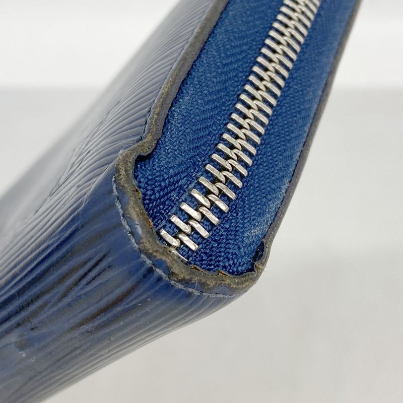 Louis Vuitton Long Wallet Epi Zippy Wallet M61873 Andigo Blue Men's Women's