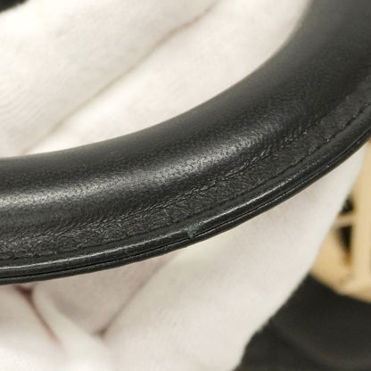 Christian Dior Handbag Cannage Lambskin Black Silver Hardware 2way Bag Ladies