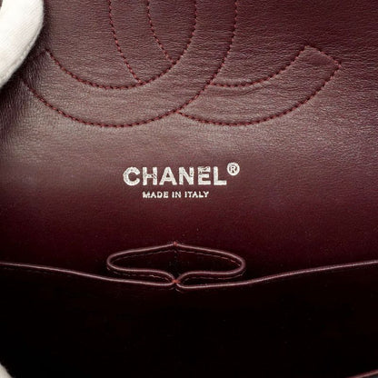 Chanel Shoulder Bag Big Matelasse Lambskin Black Silver Hardware Women's