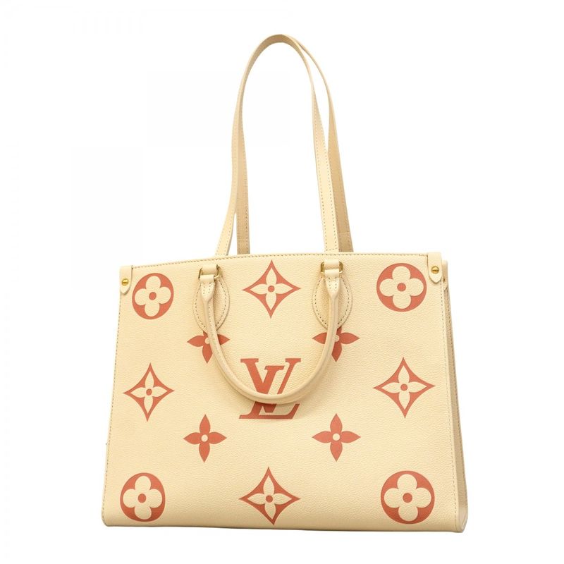 Louis Vuitton Tote Bag Monogram Empreinte Bicolor On The Go MM M21575 Cles Rose