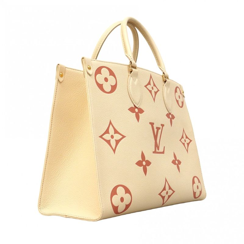 Louis Vuitton Tote Bag Monogram Empreinte Bicolor On The Go MM M21575 Cles Rose