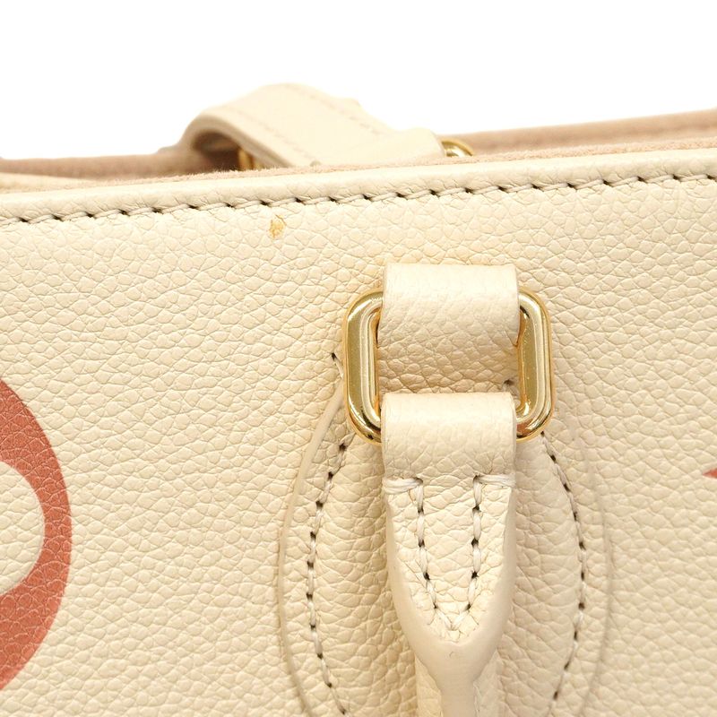 Louis Vuitton Tote Bag Monogram Empreinte Bicolor On The Go MM M21575 Cles Rose