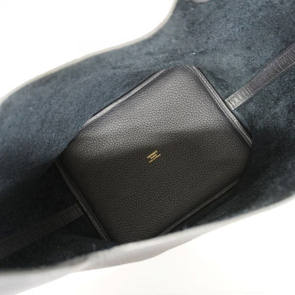 Hermes Handbag Picotin Lock MM Taurillon Clemence Blue O Chien Gold Hardware K