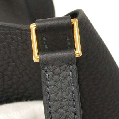 Hermes Handbag Picotin Lock MM Taurillon Clemence Blue O Chien Gold Hardware K