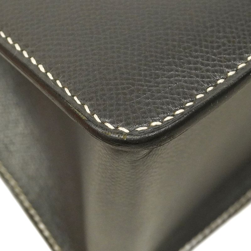 Hermes Tote Bag White Bath Courchevel Gray Gold Hardware □F Engraved Men Women