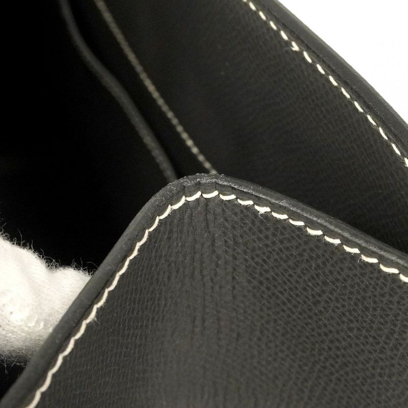 Hermes Tote Bag White Bath Courchevel Gray Gold Hardware □F Engraved Men Women