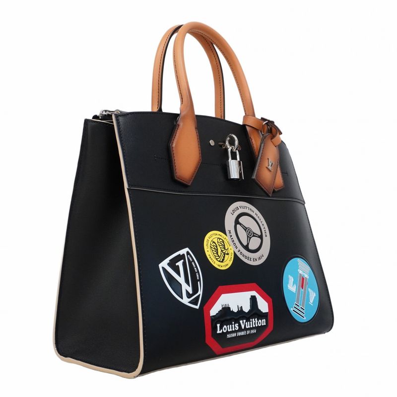 Louis Vuitton Handbag World Tour Collection City Steamer MM M43080 Black