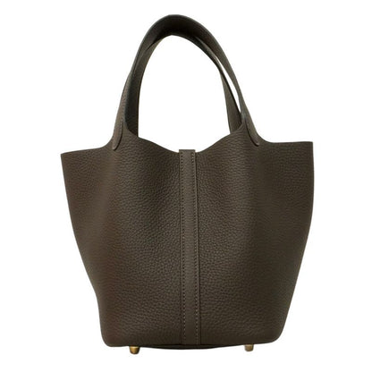 Hermes Handbag Picotin Lock PM Taurillon Clemence Ebeine Gold Hardware K