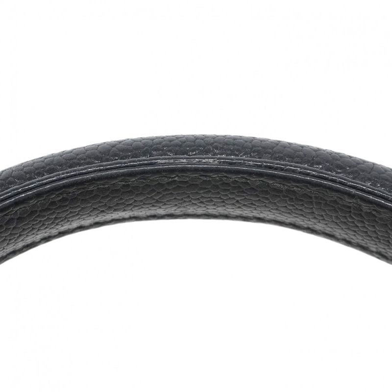 Chanel Handbag Matelasse Caviar Skin Black Gold Hardware Women's