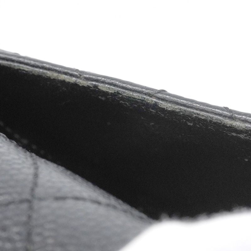 Chanel Handbag Matelasse Caviar Skin Black Gold Hardware Women's