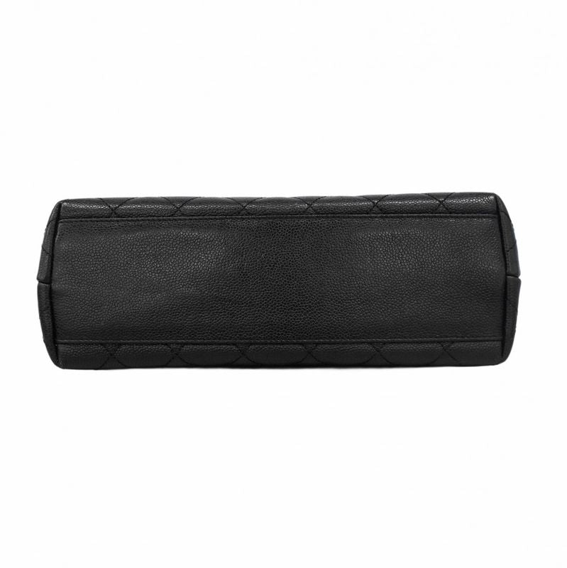 Chanel Handbag Matelasse Caviar Skin Black Gold Hardware Women's