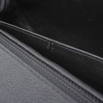 Chanel Handbag Matelasse Caviar Skin Black Gold Hardware Women's