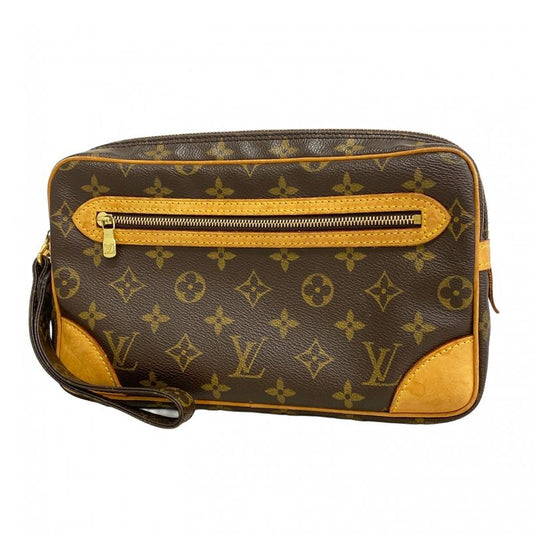Louis Vuitton Clutch Bag Monogram Marly Dragonne GM M51825 Brown Men's