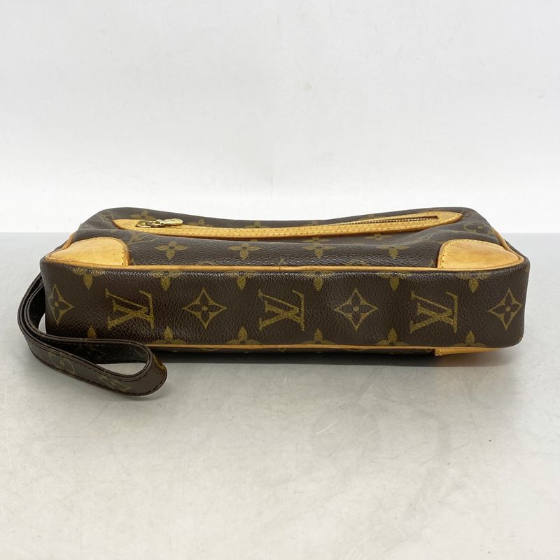 Louis Vuitton Clutch Bag Monogram Marly Dragonne GM M51825 Brown Men's