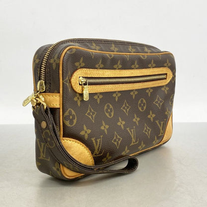 Louis Vuitton Clutch Bag Monogram Marly Dragonne GM M51825 Brown Men's