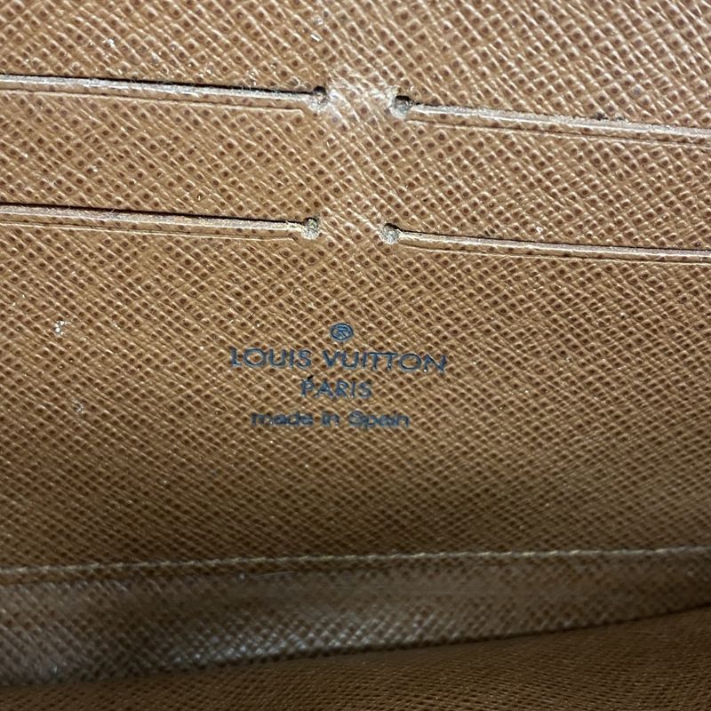 Louis Vuitton Long Wallet Monogram Zippy Wallet M60017 Brown Men's Women's