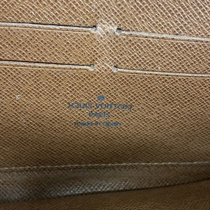 Louis Vuitton Long Wallet Monogram Zippy Wallet M60017 Brown Men's Women's