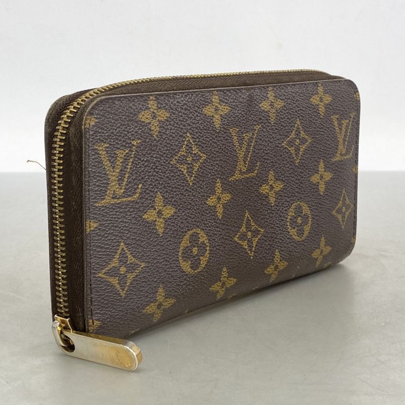 Louis Vuitton Long Wallet Monogram Zippy Wallet M60017 Brown Men's Women's