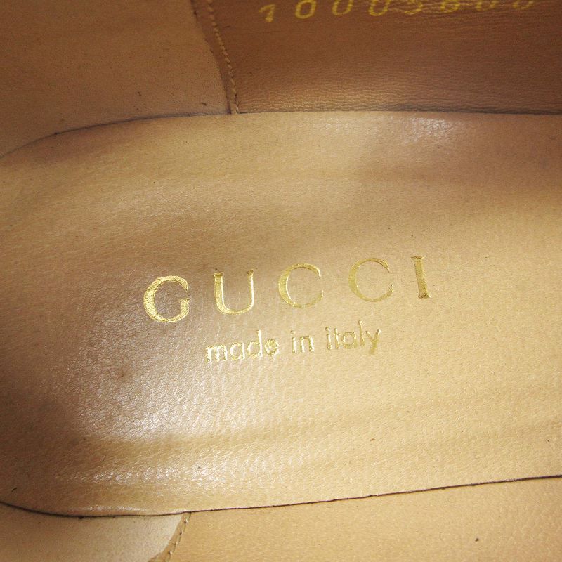 Gucci GG Logo Sherry Line Loafer Suede Leather Stitch Slip-on Moccasin Shoes
