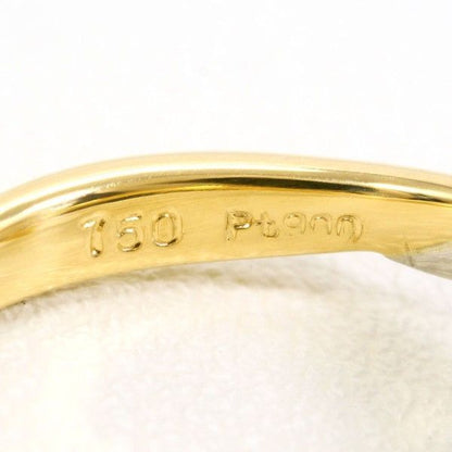 Dior Pt900 18K Yellow Gold Ring Size 8.5 Diamond Total Weight Approx 3.1g