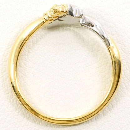 Dior Pt900 18K Yellow Gold Ring Size 8.5 Diamond Total Weight Approx 3.1g