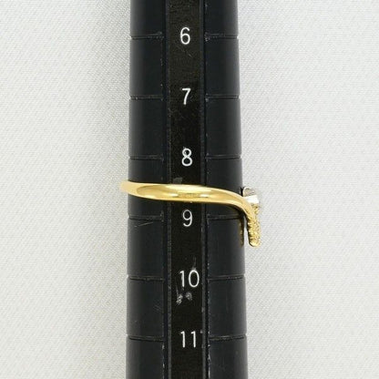 Dior Pt900 18K Yellow Gold Ring Size 8.5 Diamond Total Weight Approx 3.1g