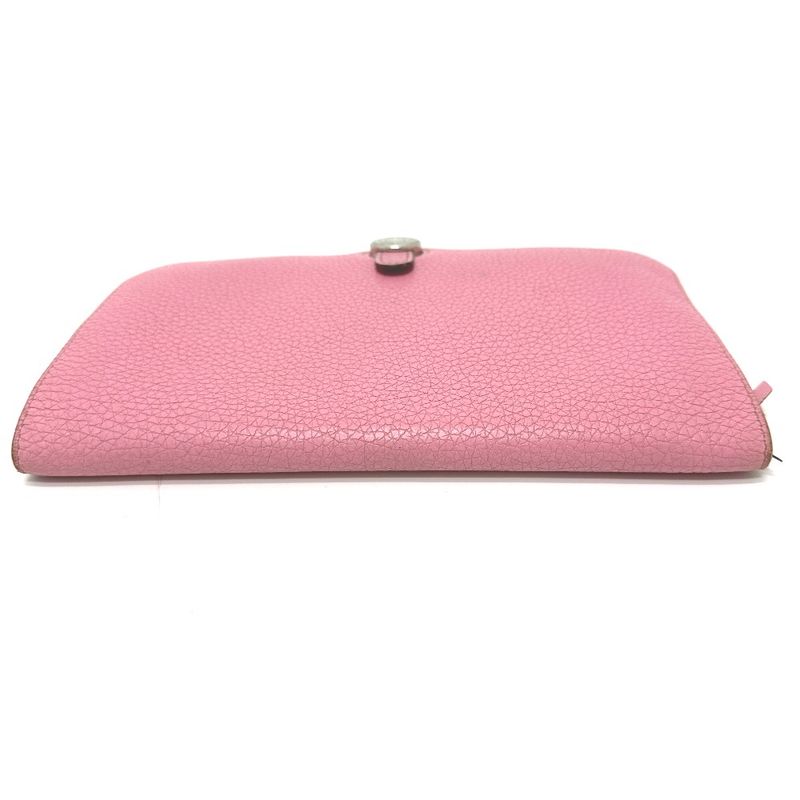 Hermes Long Wallet Dogon GM Dogon GM Taurillon Clemence Pink