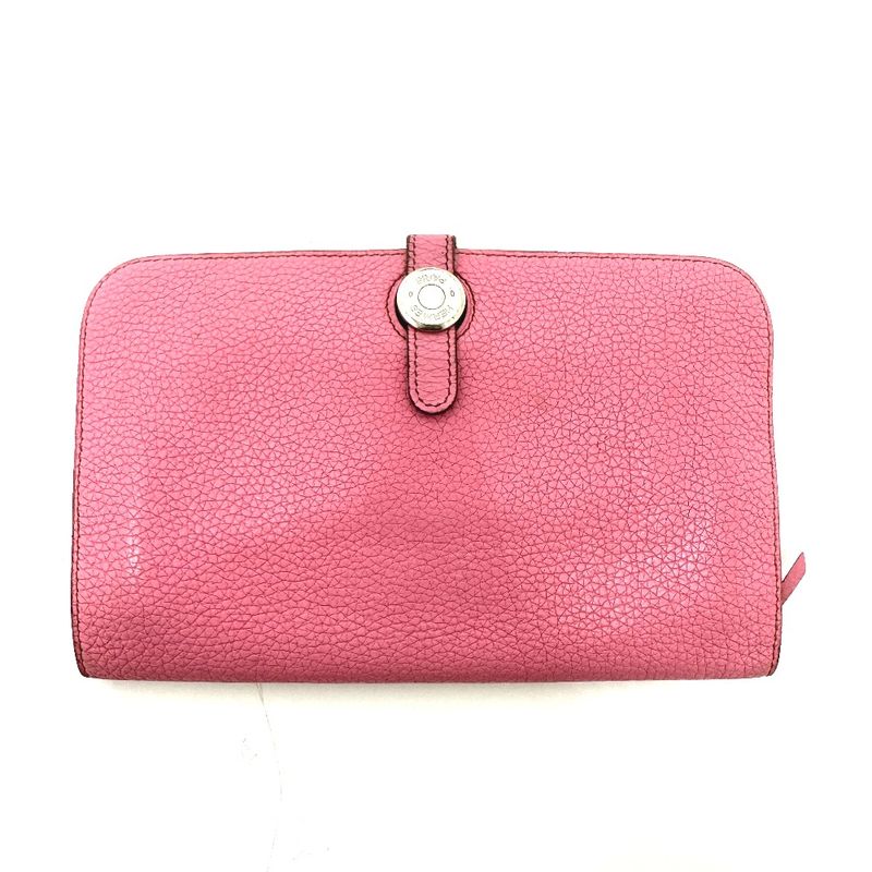 Hermes Long Wallet Dogon GM Dogon GM Taurillon Clemence Pink