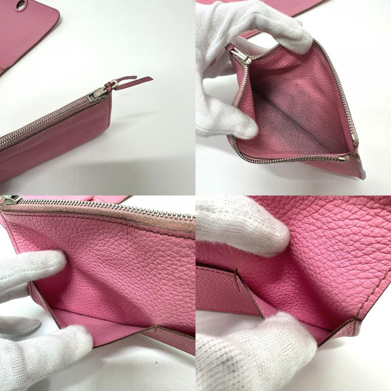 Hermes Long Wallet Dogon GM Dogon GM Taurillon Clemence Pink