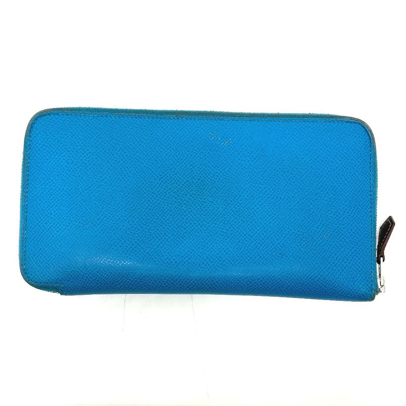 Hermes Long Wallet Azap Long Silk In Epson Blue