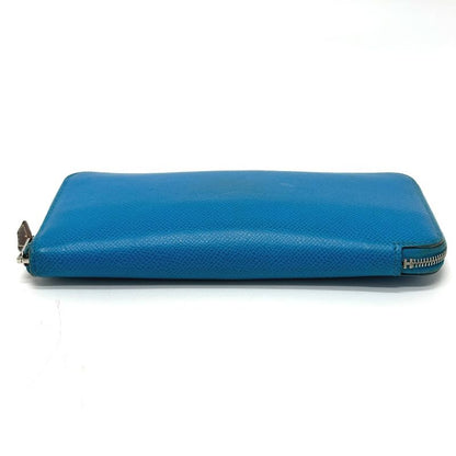 Hermes Long Wallet Azap Long Silk In Epson Blue