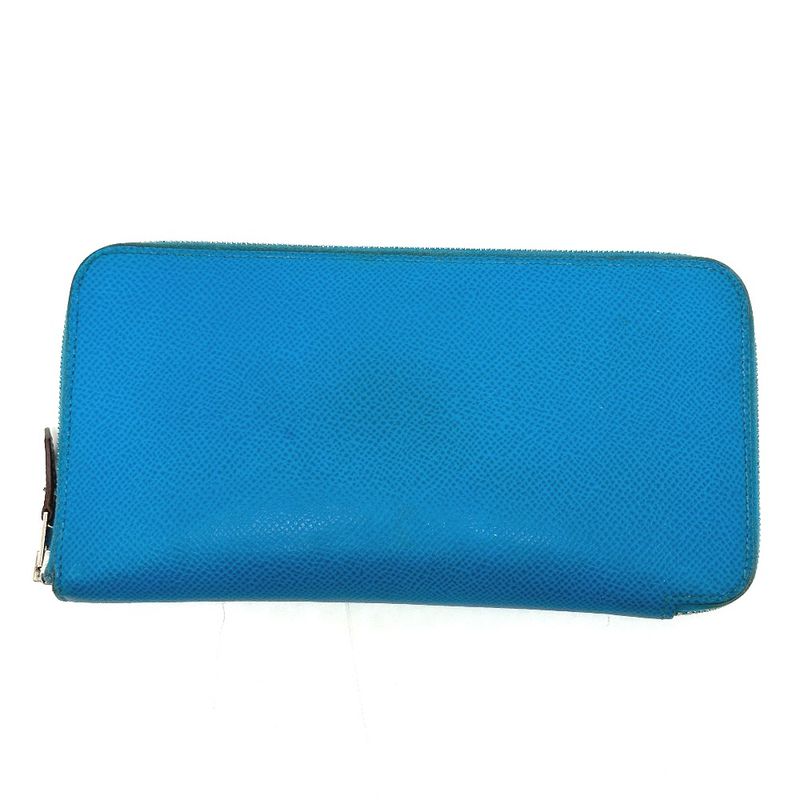 Hermes Long Wallet Azap Long Silk In Epson Blue