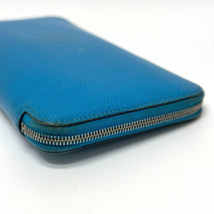Hermes Long Wallet Azap Long Silk In Epson Blue