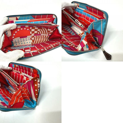 Hermes Long Wallet Azap Long Silk In Epson Blue