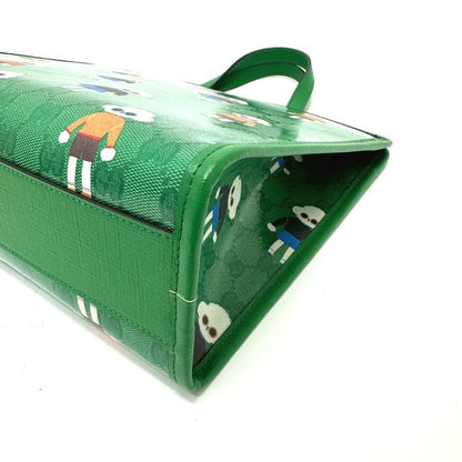 Gucci Tote Bag Children GG Poodle 605614 PVC Leather Green