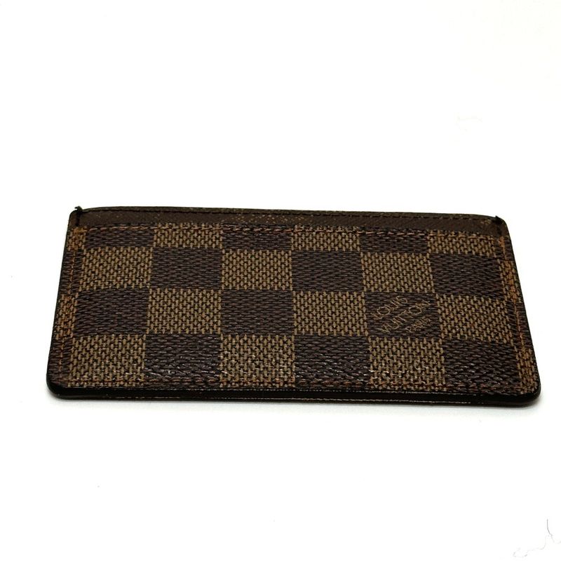 Louis Vuitton Card Case Porto Cult Sample N61722 Damier Canvas Ebene Brown